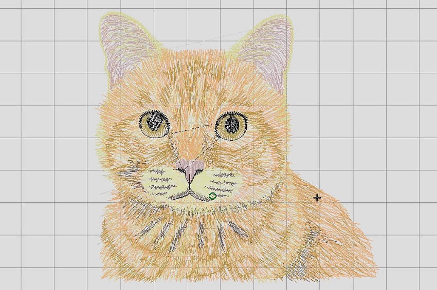 ネコ刺繍　刺繍データ