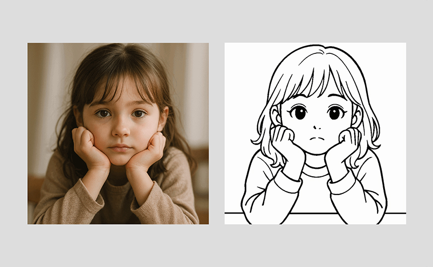 AI デフォルメイラスト