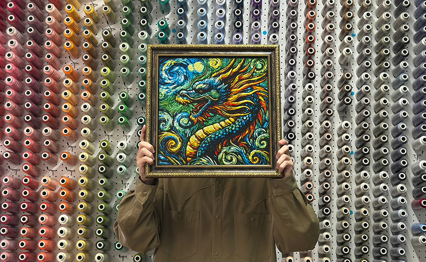 デジタル刺繍アート