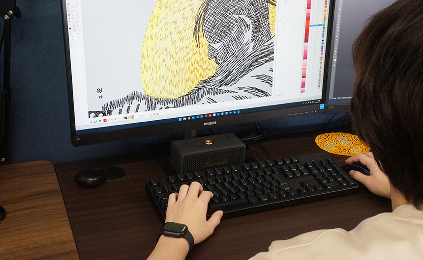 刺繍データ作成風景