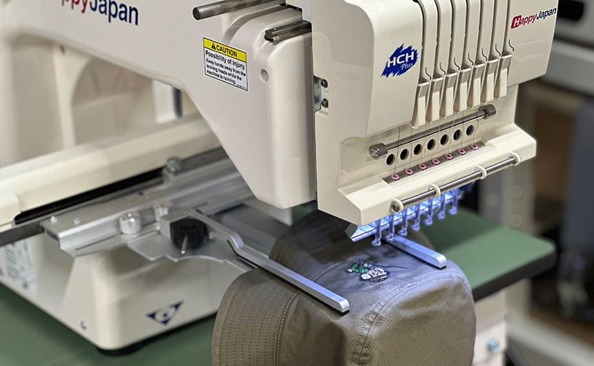 ミシン刺繍　バケットハット