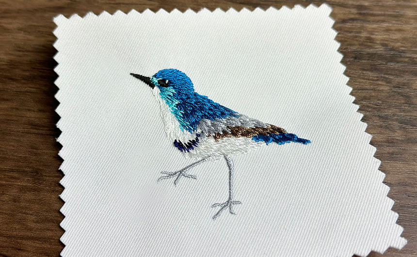 ミシン刺繍 手縫い風